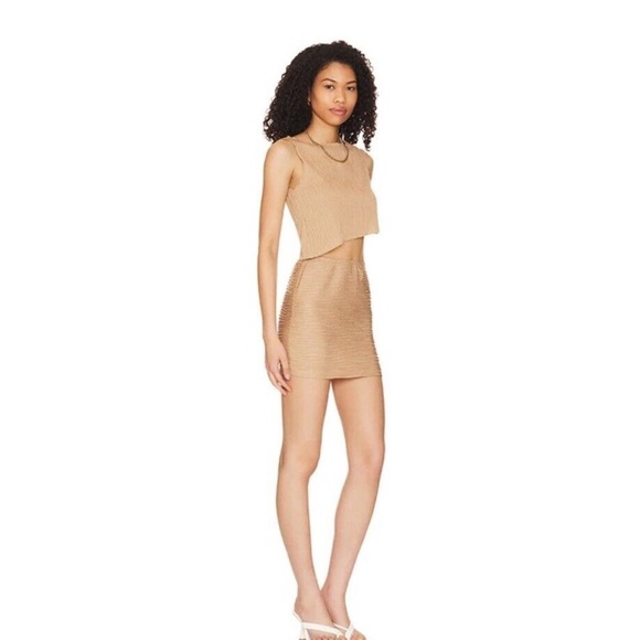 New Superdown Eleanor Skirt Set in nude asymmetrical two piece brown revolve - Picture 1 of 3